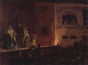 Adolph von Menzel The Theatre du Gymnase oil